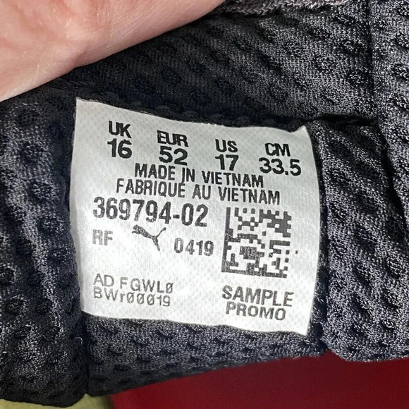 Puma Alteration Kurve 369794-02 Men's Size 17 Black Limelight - Picture 10 of 11